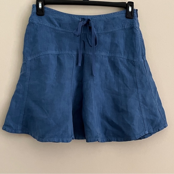 Athleta Dresses & Skirts - Athleta Dusk Blue Linen Day Dream Skater Skirt